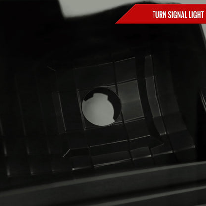 Spec-D 11-16 Ford Super Duty Headlights LED C-Bar Smoked.