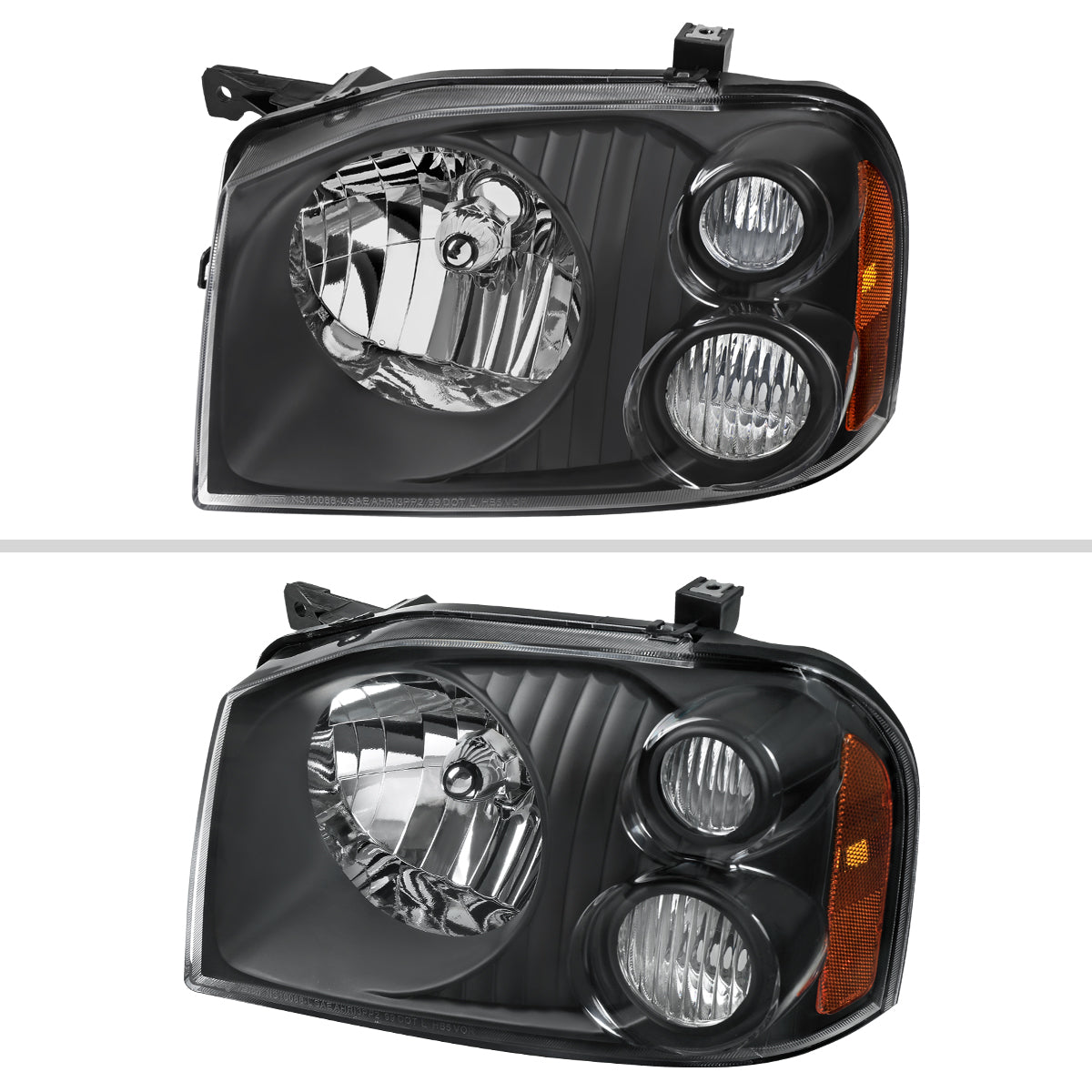Spec-D 01-04 Nissan Frontier XE Headlights OEM Style Black