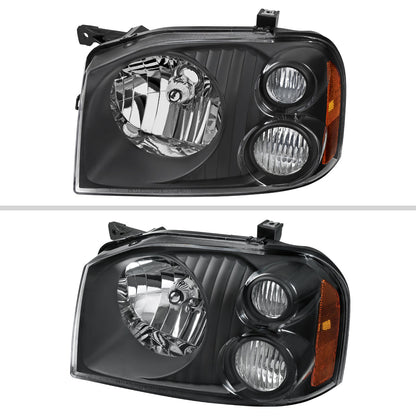 Spec-D 01-04 Nissan Frontier XE Headlights OEM Style Black