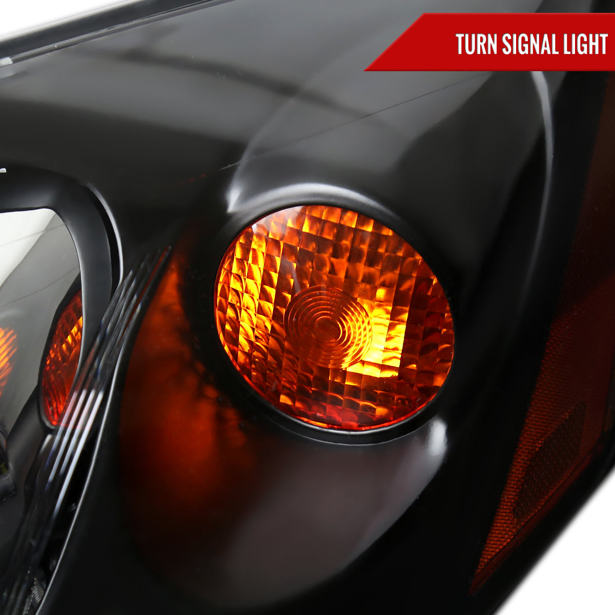 Spec-D 05-10 Pontiac G6 Headlights OEM Style Amber Reflectors Black