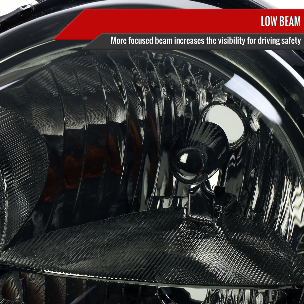 Spec-D 05-07 Jeep Grand Cherokee OE Style Chrome/ Smoked Headlights