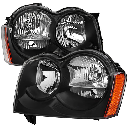 Spec-D 05-07 Jeep Grand Cherokee Headlights OEM Style Black