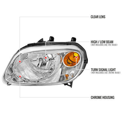 Spec-D 06-11 Chevy HHR OEM Style Headlights Chrome/Clear