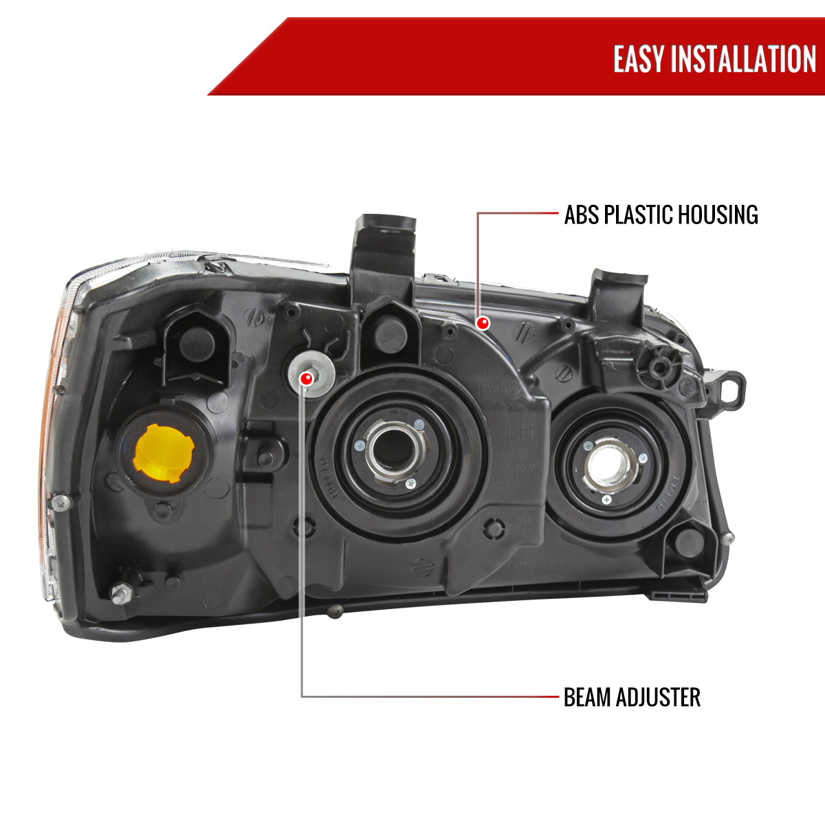 Spec-D 01-03 Highlander OEM OEM Style Headlights Black