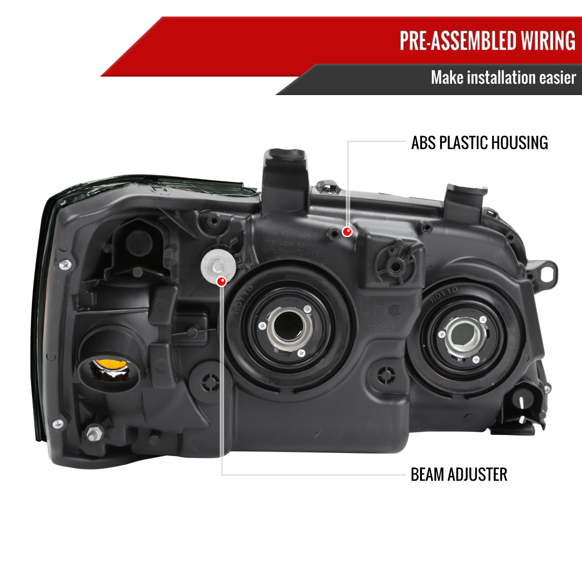 Spec-D 04-07 Toyota Highlander Headlights OEM Style Smoked