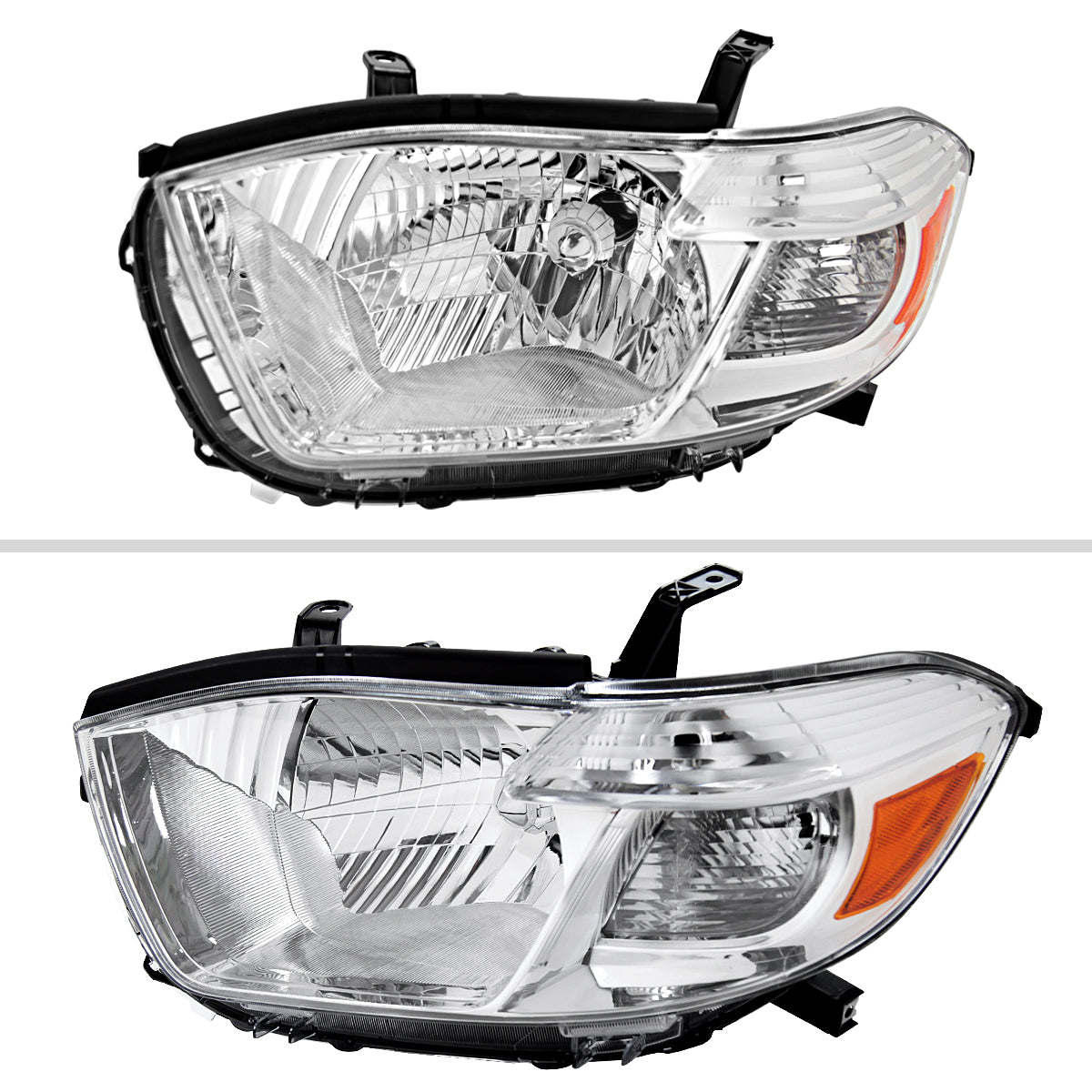 Spec-D 08-10 Highlander Headlights OEM Halogen Replacement Chrome
