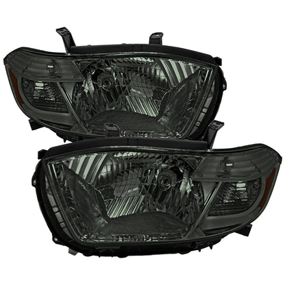 Spec-D 08-10 Highlander Headlights OEM Halogen Chrome/Smoked