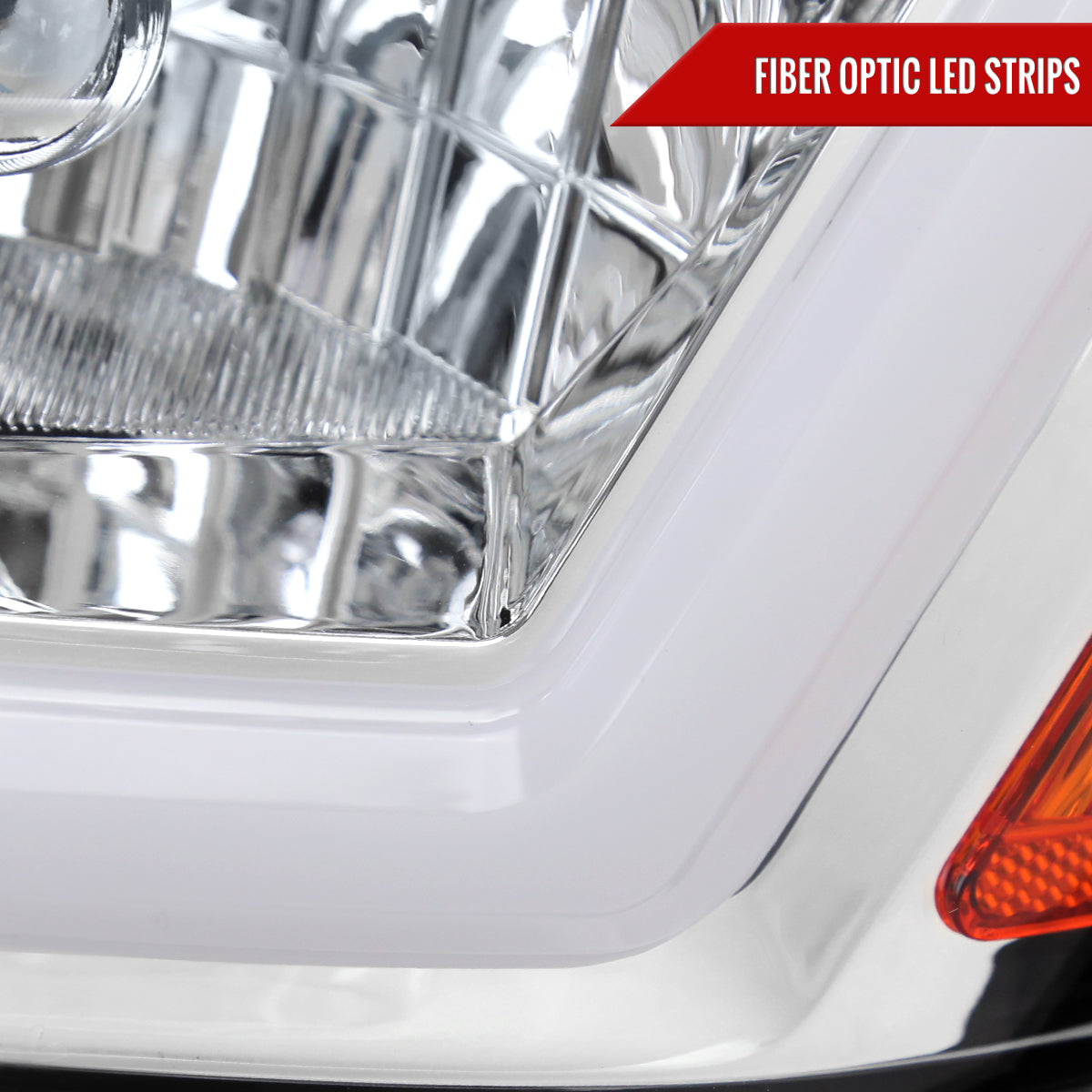 Spec-D 00-05 Chevy Impala Headlights LED Bar OEM Style Chrome