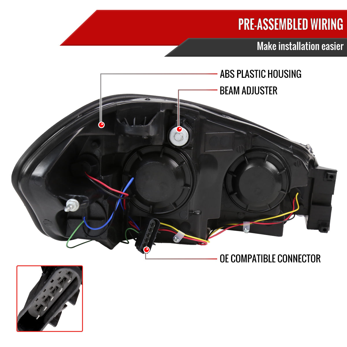 Spec-D 06-16 Impala/06-07 Monte Carlo Headlights Amber Reflectors