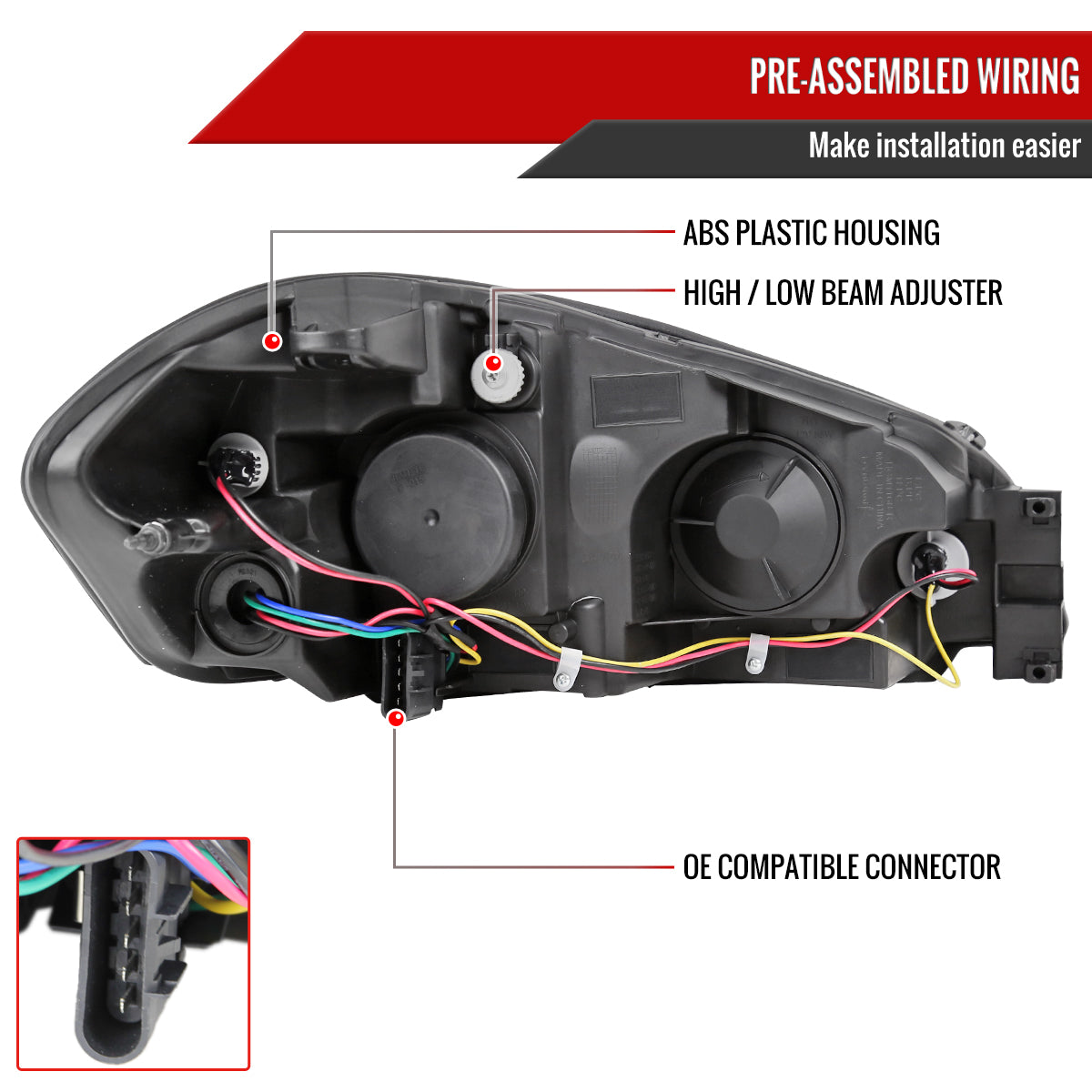 Spec-D 06-16 Impala/06-07 Monte Carlo Headlights Chrome/Clear