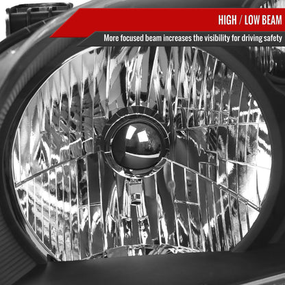 Spec-D 03-05 Honda Pilot Headlights OEM Style Matte Black/Clear