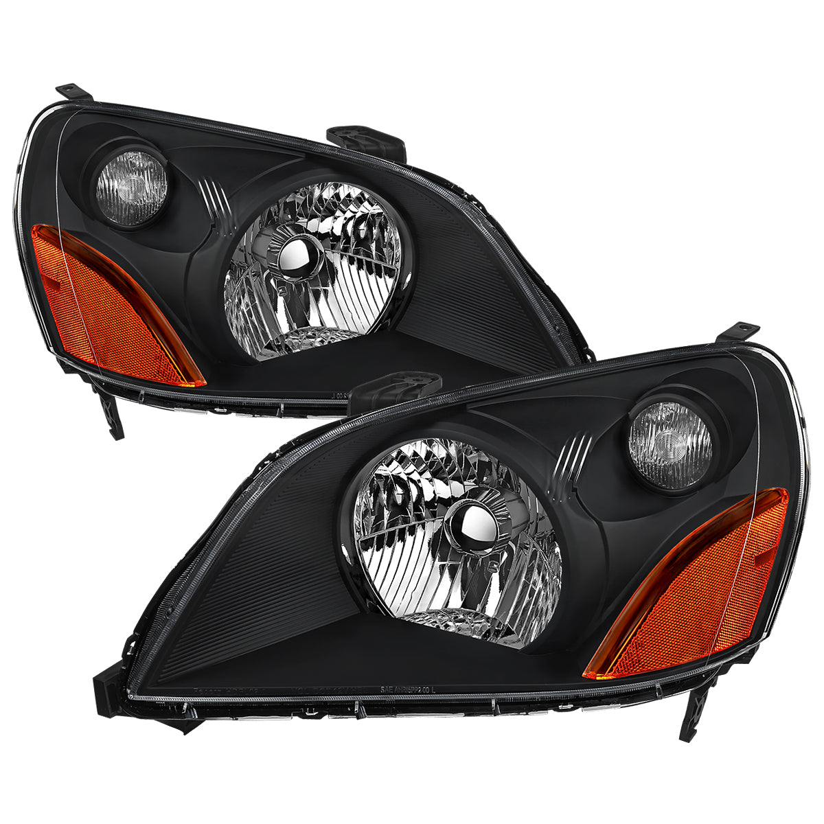 Spec-D 03-05 Honda Pilot Headlights OEM Style Matte Black/Clear