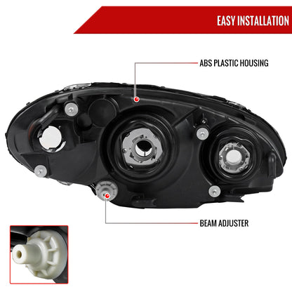 Spec-D 01-05 Chrysler PT Cruiser OE Style Chrome/ Smoked Headlights
