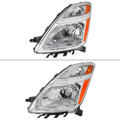 Spec-D 06-09 Prius Headlights OEM Style Amber Reflector Chrome