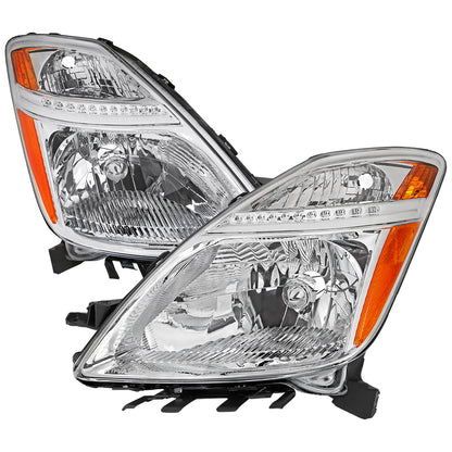 Spec-D 06-09 Prius Headlights OEM Style Amber Reflector Chrome
