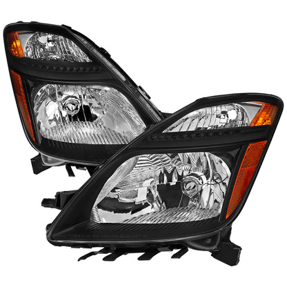 Spec-D 06-09 Prius OE Style with Amber Reflector Headlights Black
