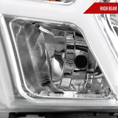 Spec-D 19-24 Ram 1500 Animated LED Bar Headlights OEM Style Chrome