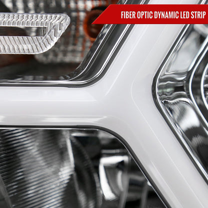 Spec-D 19-24 Ram 1500 Animated LED Bar Headlights OEM Style Chrome