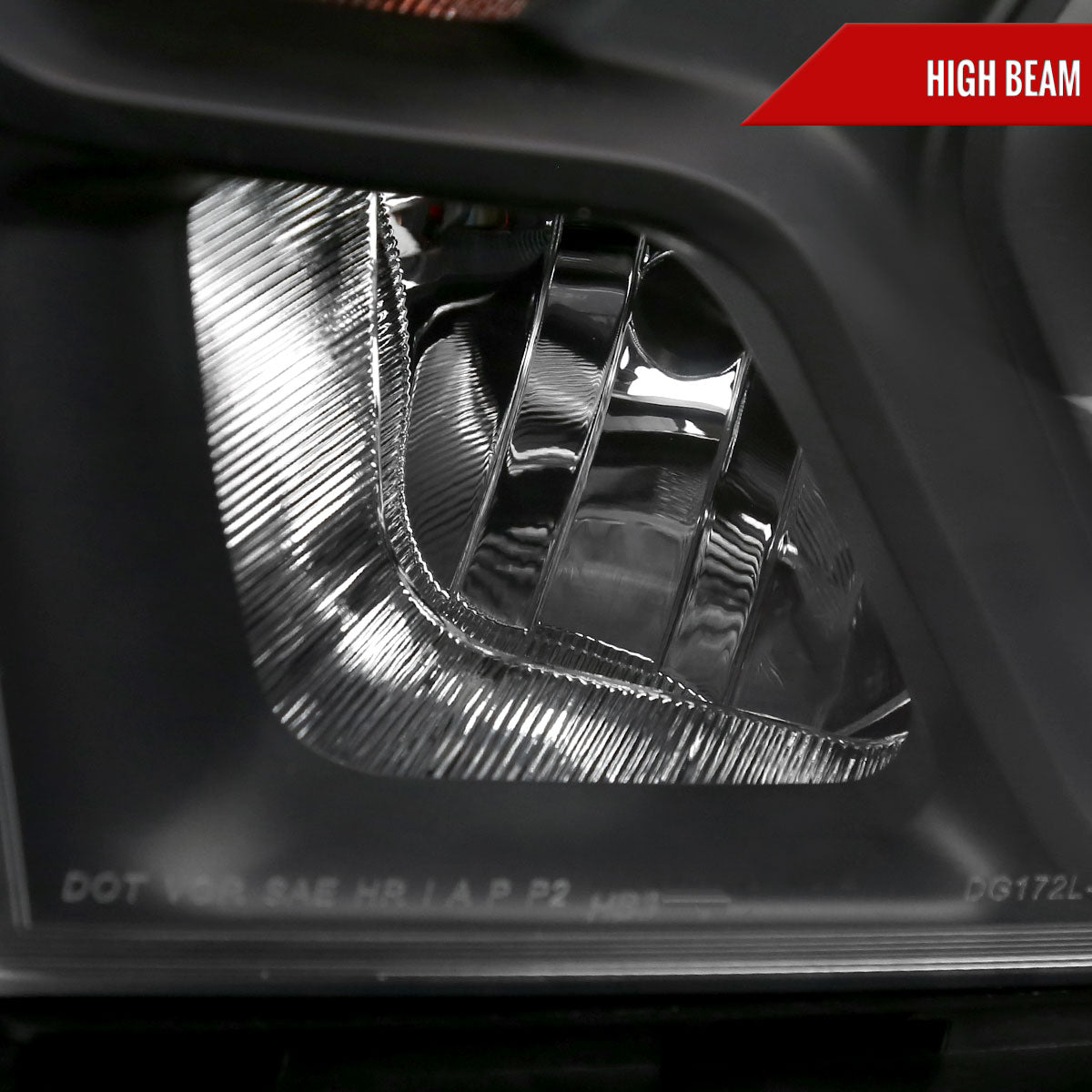 Spec-D 19-24 Ram 1500 Headlights OEM Style Amber Reflectors Black
