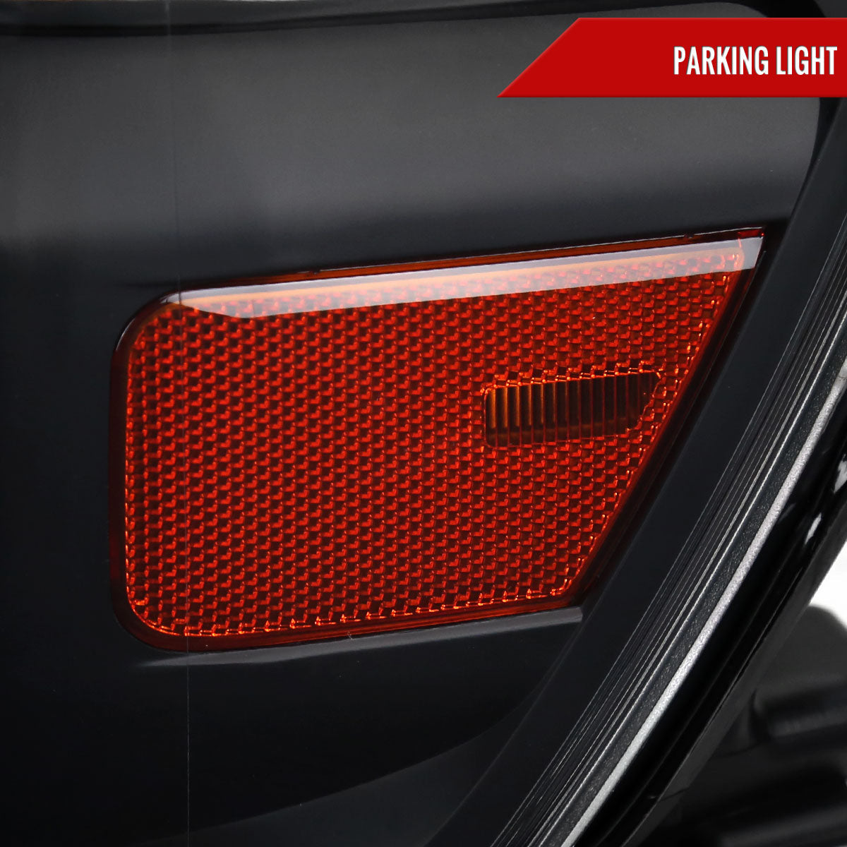 Spec-D 19-24 Ram 1500 Headlights OEM Style Amber Reflectors Black
