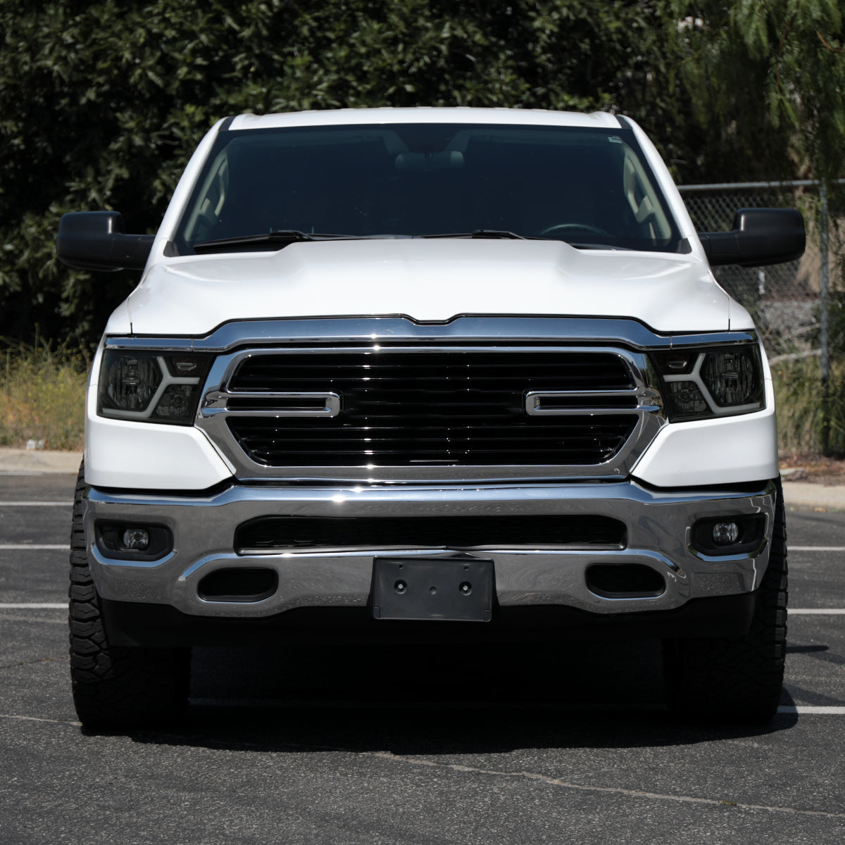 Spec-D 19-24 Ram 1500 Headlights Animated LED Bar Smoked.