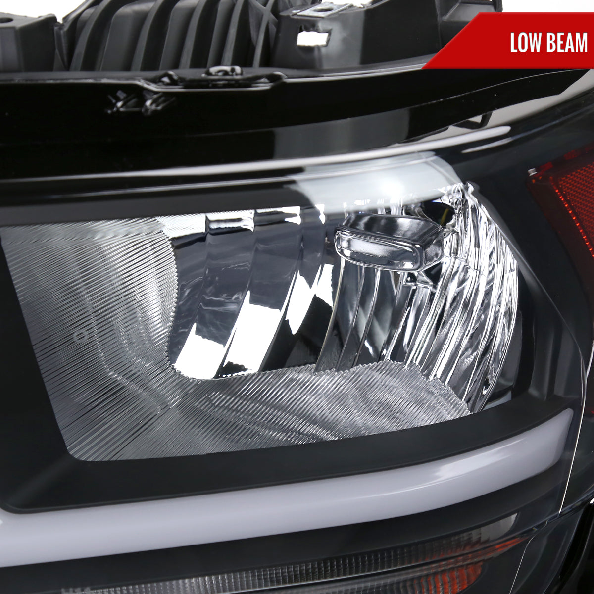 Spec-D 19-24 Ram 2500-5500 Headlights LED Bar OEM Style Matte Black