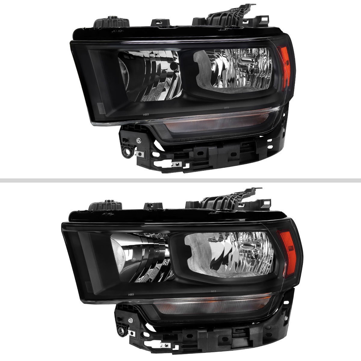 Spec-D 19-24 Ram 2500 3500 4500 5500 Headlights OEM Style Black