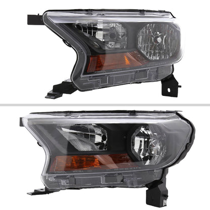 Spec-D 19-22 Ford Ranger XL XLT Headlights OEM Style Black