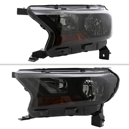 Spec-D 19-22 Ranger XL/XLT OE Style Halogen Black /Smoked Headlights