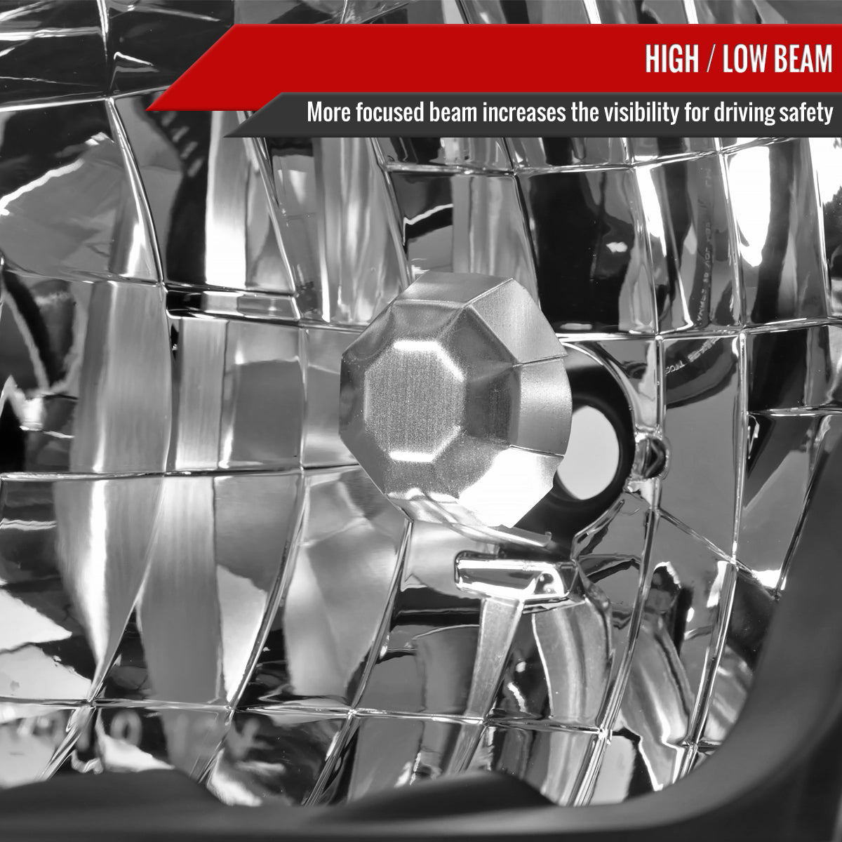 Spec-D 01-03 Toyota RAV4 Headlights OEM Style Matte Black/Clear