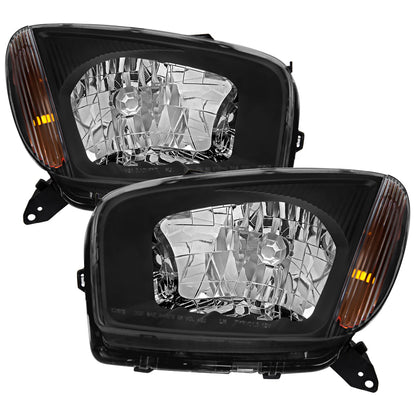 Spec-D 01-03 Toyota RAV4 Headlights OEM Style Matte Black/Clear