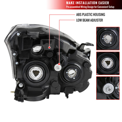 Spec-D 08-13 Nissan Rogue Driver Headlight OEM Chrome Replacement