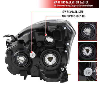 Spec-D 08-13 Nissan Rogue Passenger Headlight OEM Chrome Replacement