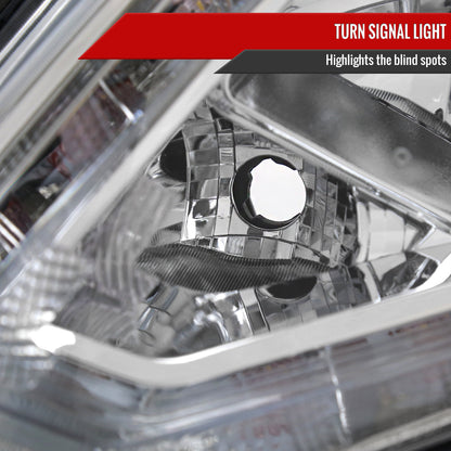 Spec-D 14-16 Nissan Rogue Headlights OEM Style Chrome/Clear