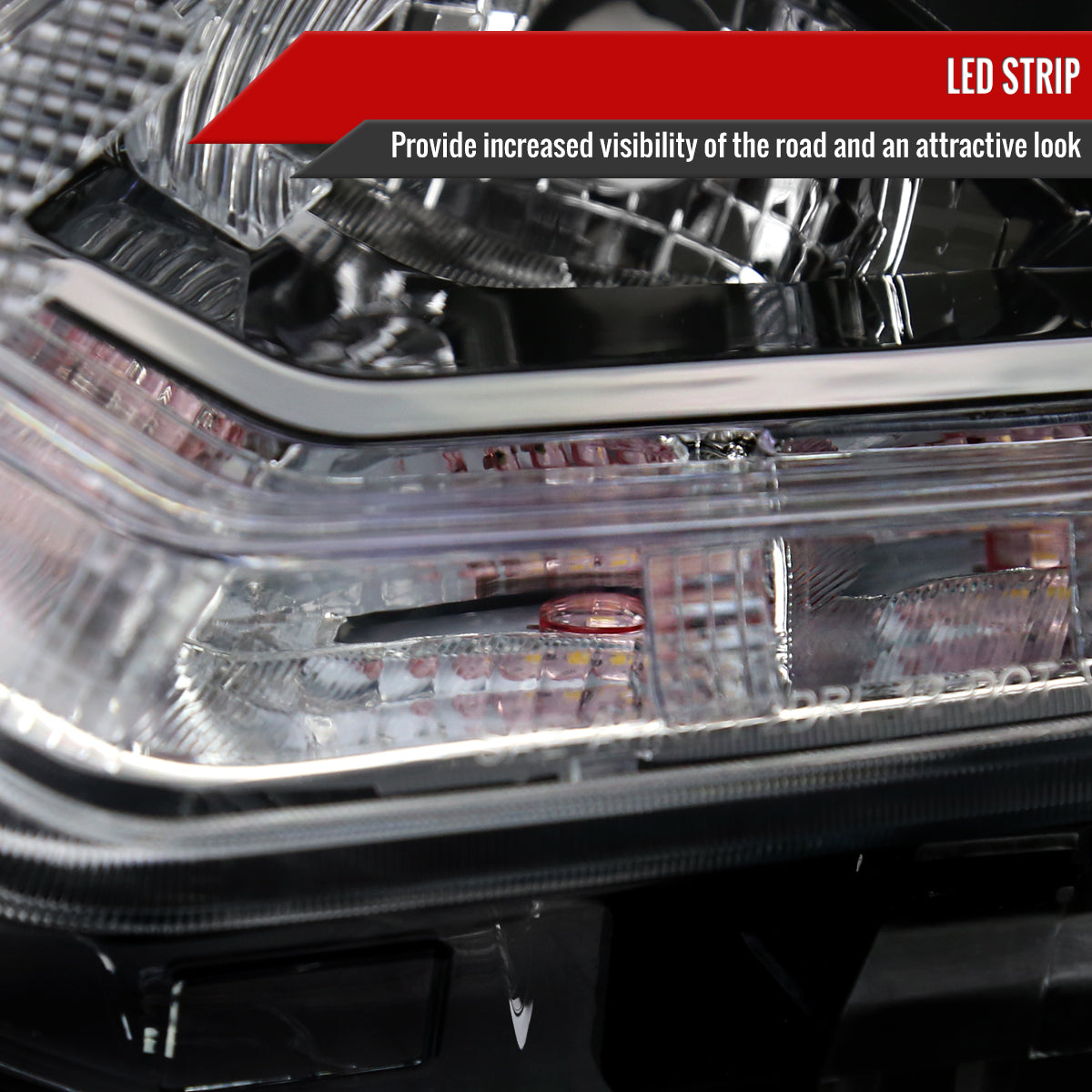 Spec-D 14-16 Nissan Rogue Driver LED Black Replacement