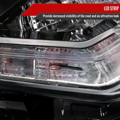 Spec-D 14-16 Nissan Rogue Passenger LED Black Replacement