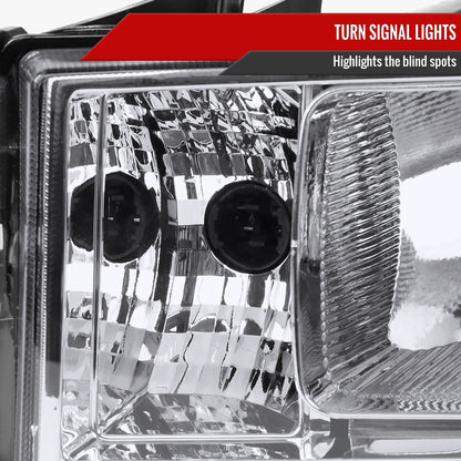 Spec-D 07-14 GMC Sierra 1500D 2500D Denali Headlights OEM Style Chrome