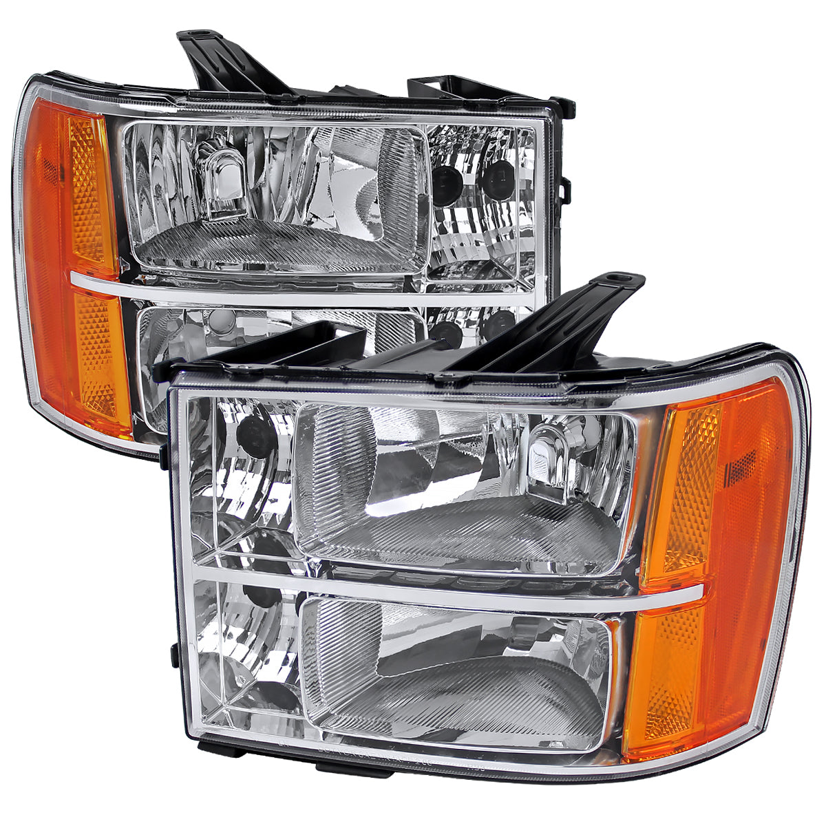 Spec-D 07-14 GMC Sierra 1500D 2500D Denali Headlights OEM Style Chrome