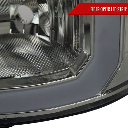 Spec-D 07-13 GMC Sierra 1500 2500HD 3500HD Headlights Light Bar Smoked