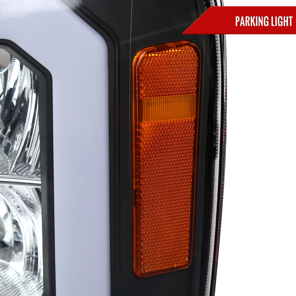 Spec-D 07-13 GMC Sierra 1500/2500/3500 LED Bar OE Style Headlights Blk