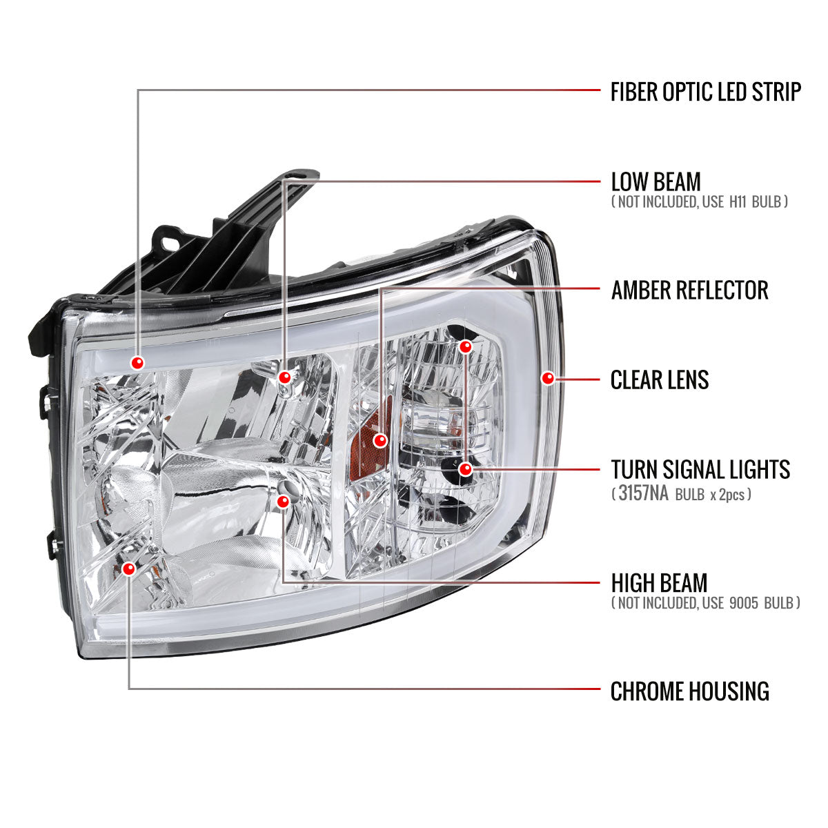 Spec-D 07-13 Silverado 1500/07-14 2500HD 3500HD Headlights
