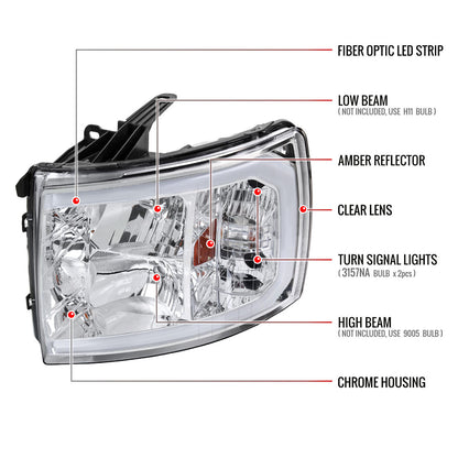 Spec-D 07-13 Silverado 1500/07-14 2500HD 3500HD Headlights