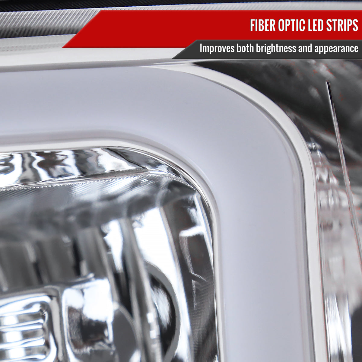 Spec-D 07-13 Silverado 1500 2500HD 3500HD Light Bar Headlights Chrome