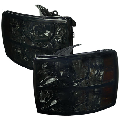 Spec-D 07-13 Silverado 1500 2500HD 3500HD Smoked Headlights