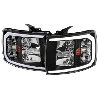 Spec-D 07-13 Tundra/08-17 Sequoia Headlights with LED Signals Black