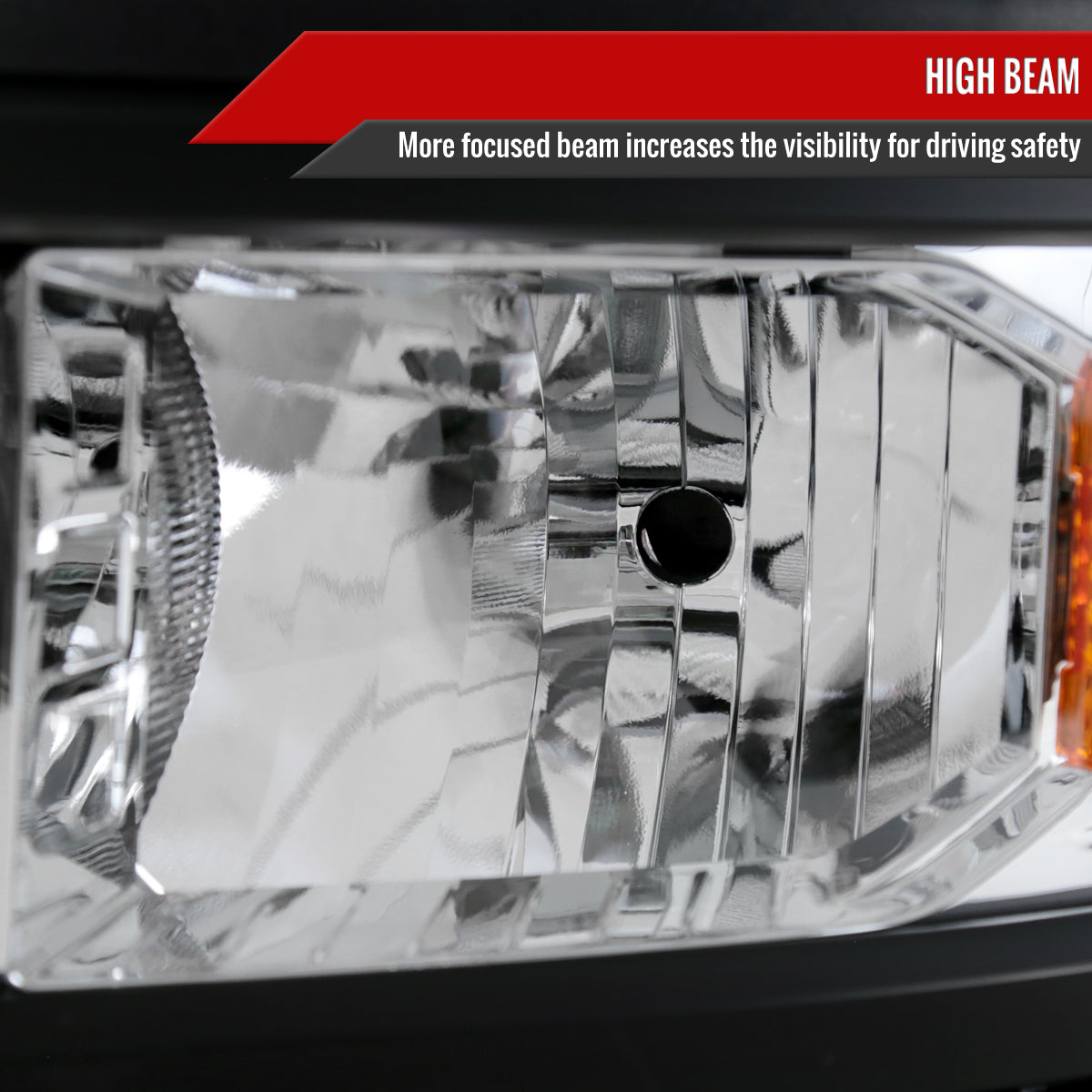Spec-D 14-15 Chevy Silverado 1500 OEM Style V2 Headlights Chrome