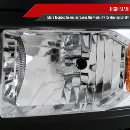 Spec-D 14-15 Chevy Silverado 1500 OEM Style V2 Headlights Chrome