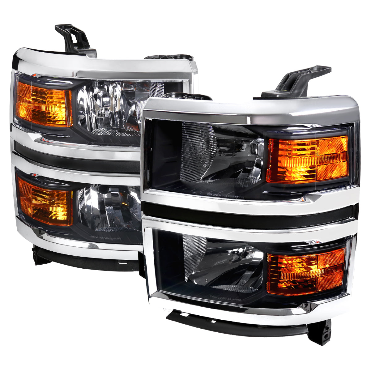Spec-D 14-15 Chevy Silverado 1500 Headlights OEM Style Black
