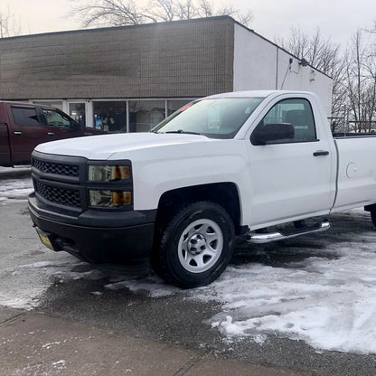 Spec-D 14-15 Chevy Silverado 1500 Headlights Chrome/Smoked Black Trim