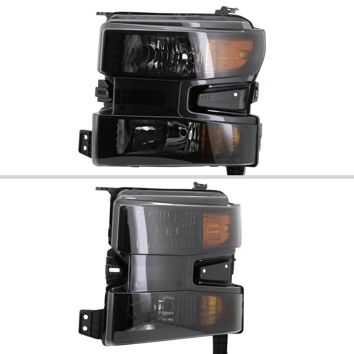 Spec-D 19-21 Chevy Silverado 1500 OEM Style Headlights Black/Smoked